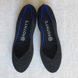 Rothy’s ballet flats solid black Size 8.5